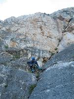 C.Ferlito in apertura sul primo tiro di Palermo in Love-Monte Santa Margherita-Monte Gallo (Pa)